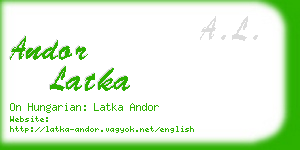andor latka business card